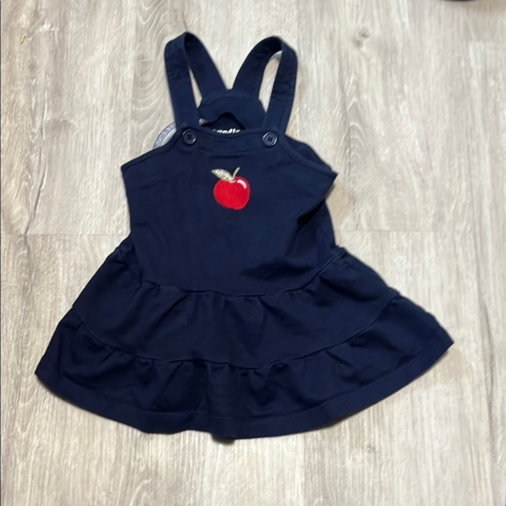 Navy Blue Dress with Apple Patch